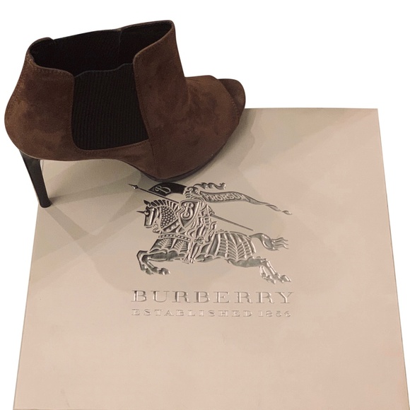New Burberry Harbourne Open-Toe High Heel Bootie - Picture 1 of 9